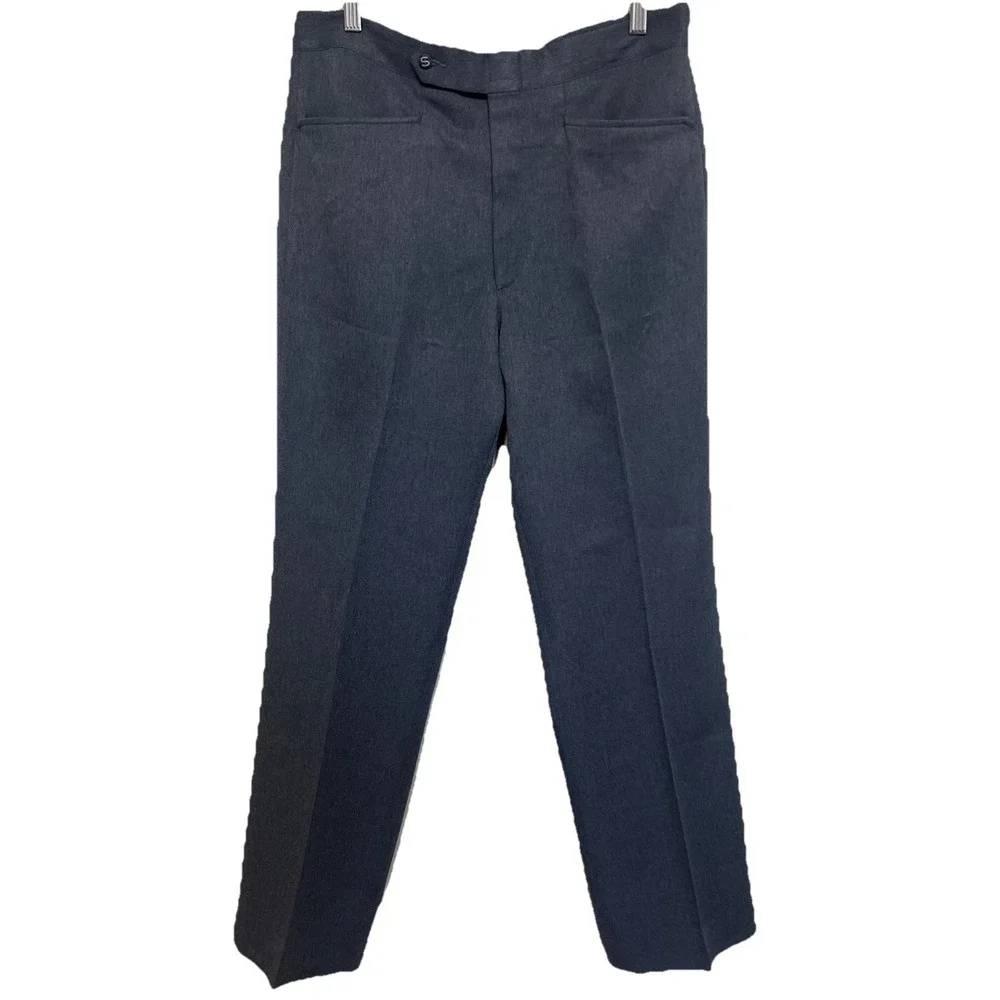VTG ‎ 70s Jaymar SANSABELT Dress Pants Mens Gray  Size 34 See Measurements